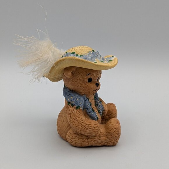 Chapeau Noelle "Forget-Me-Not" Nancy Bear with Flowers (171670) 1995 - Picture 6 of 10